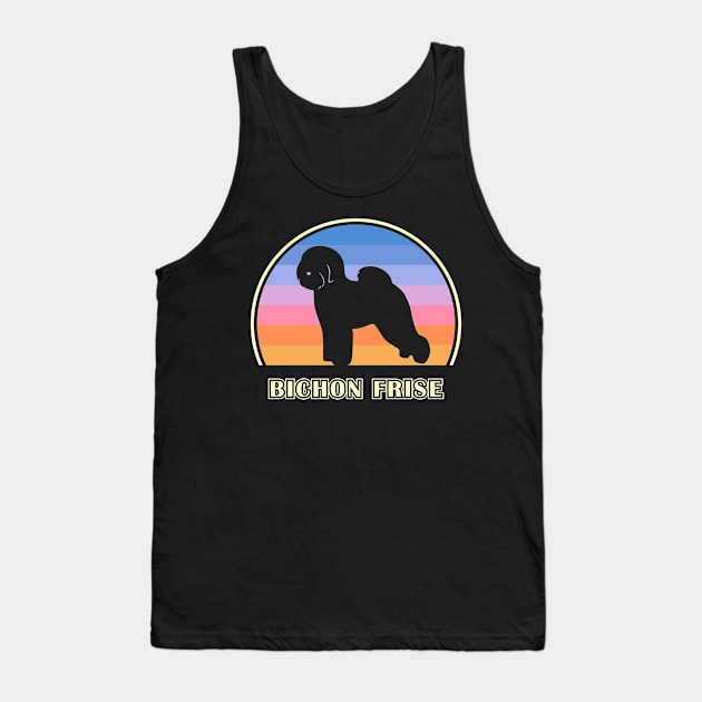 Bichon Frise Vintage Sunset Dog Tank Top by millersye